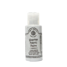 Cosmic shimmer • vernice per tessuti scintillante argento brillante 50ml