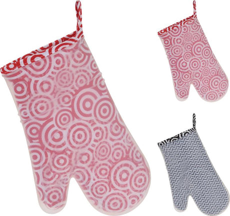 Ottimo guanto da forno casalingo, esterno in silicone, interno in tessuto