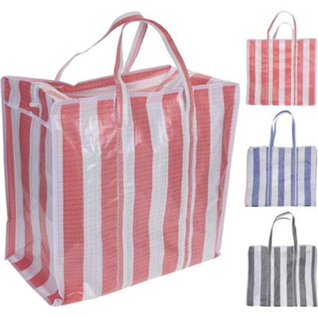 Soluzioni portaoggetti borsa shopping shopper stripe 55x50x30cm colori assortiti