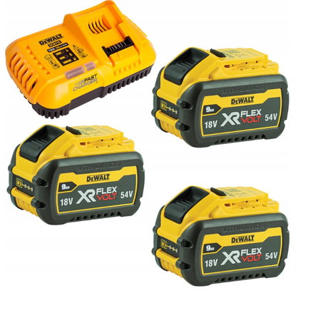 Serie Dewalt flexvolt - set batteria e caricabatterie - 54 V 18 V - 9,0 Ah - ricarica rapida