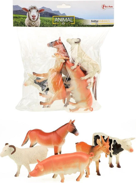 Toi-toys Animal World Farm Animals Deluxe, 5 pz.
