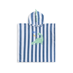 Dino | poncho da spiaggia in cotone blu 65 x 65 cm