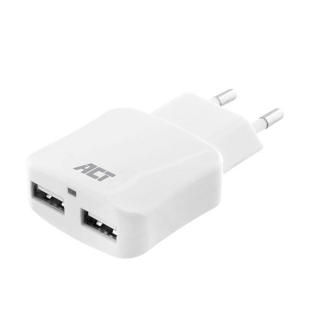 Caricatore USB ACT, 2-Poorts, 2.4a, 12W, IC