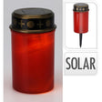Luce tombale solare a LED in plastica rossa