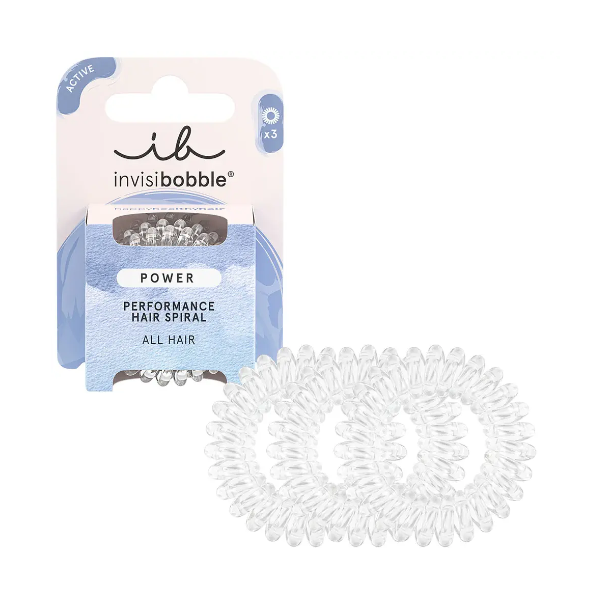 Invisibobble power cristallino 3 pezzi