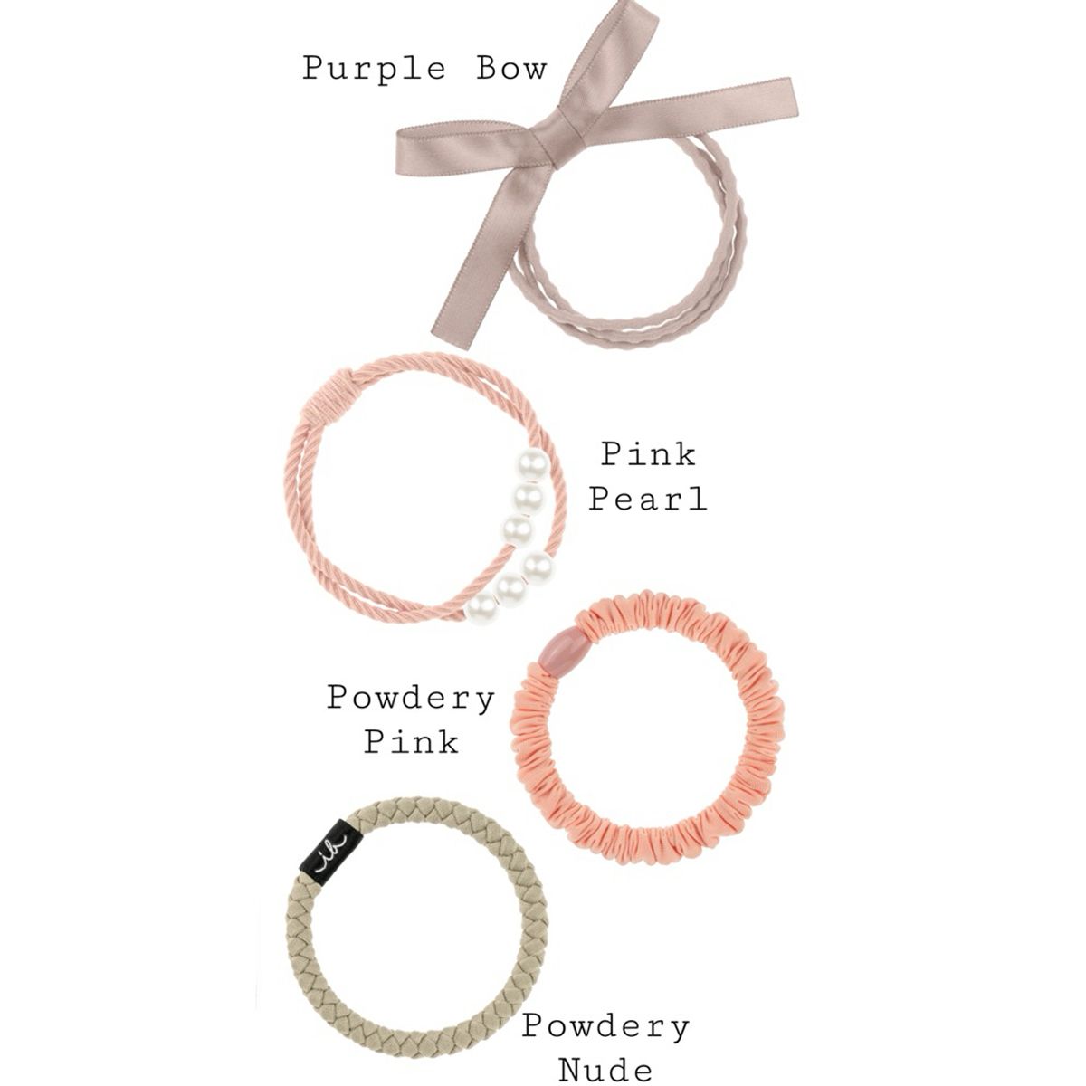 Invisibobble bellezze in polvere perla 4 pezzi.