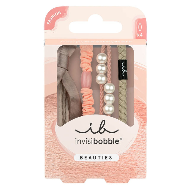 Invisibobble bellezze in polvere perla 4 pezzi.