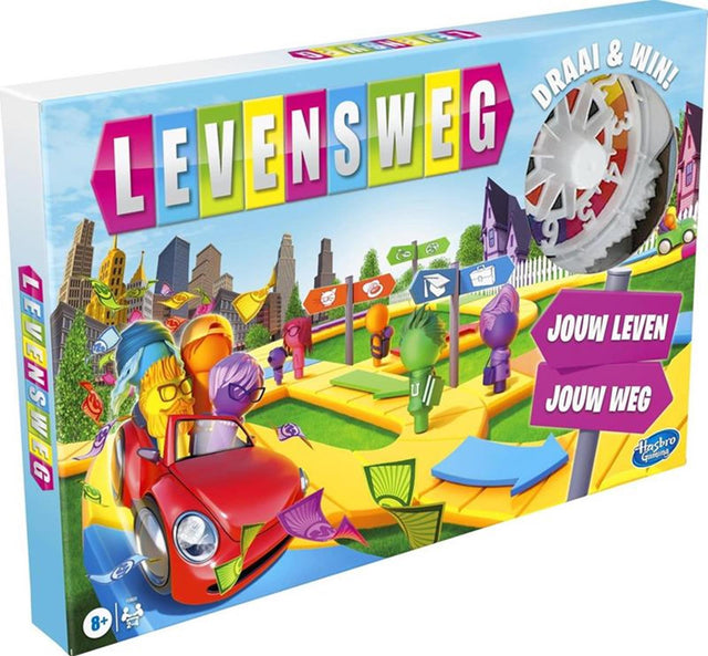 Hasbro path of life - gioco da tavolo per famiglie da 2 a 4 giocatori - gioco da interni per bambini da 8 anni - bastoncini in 6 colori