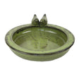 Esschert design vaschetta per uccelli in ceramica rotonda verde