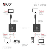 Club 3D USB-C bidirezionale video + dati + switch PD Switch USB (nero)