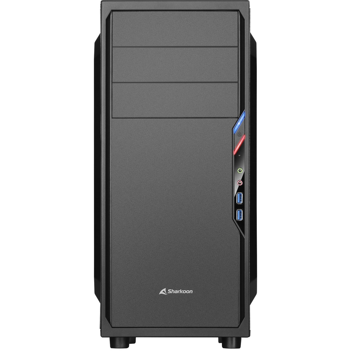 Custodia midi tower Sharkoon vs4-v (nera | 2x USB-A)