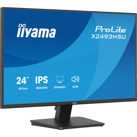 Monitor Iiyama prolite x2493hsu-b1 23,8 (nero (opaco), 120 Hz, HDMI, porta display, USB, audio)