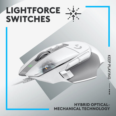 Mouse da gioco Logitech g502 x (bianco, 100 - 25.600 dpi)