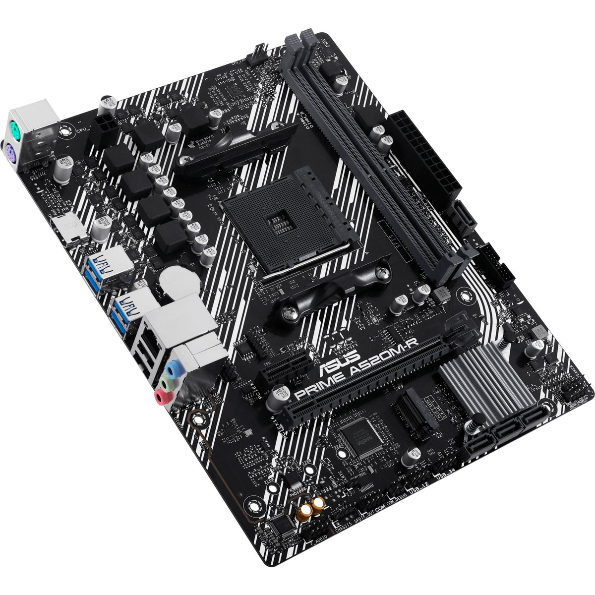 Scheda madre Asus Prime A520M-R presa AM4 (RAID, GB-LAN, audio, µATX)