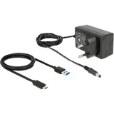 Delock hub esterno USB 3.2 gen 2 a 4 porte Hub USB da 10 Gbps (nero)