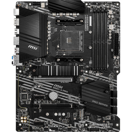 Scheda madre MSI B550-A Pro Socket AM4 (nera, RAID, GB-LAN, audio, ATX)