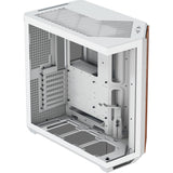 Custodia midi tower Apnx v1-w-wt-v1 (colore legno bianco | 2x USB-A | 1x USB-C | finestra)