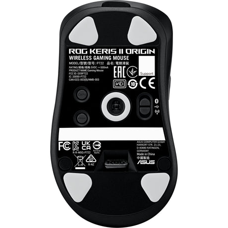 Mouse da gioco Asus Rog Keris II Origin (nero, 42.000 DPI, RGB, USB, 2,4 GHz, Bluetooth)