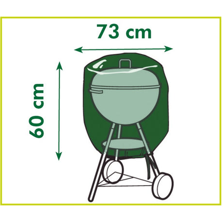 Copertura protettiva naturale per copertura barbecue a carbone (grigio)