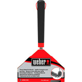 Spazzola per pulizia griglia Weber a tre lati (nero rosso, 30 cm)