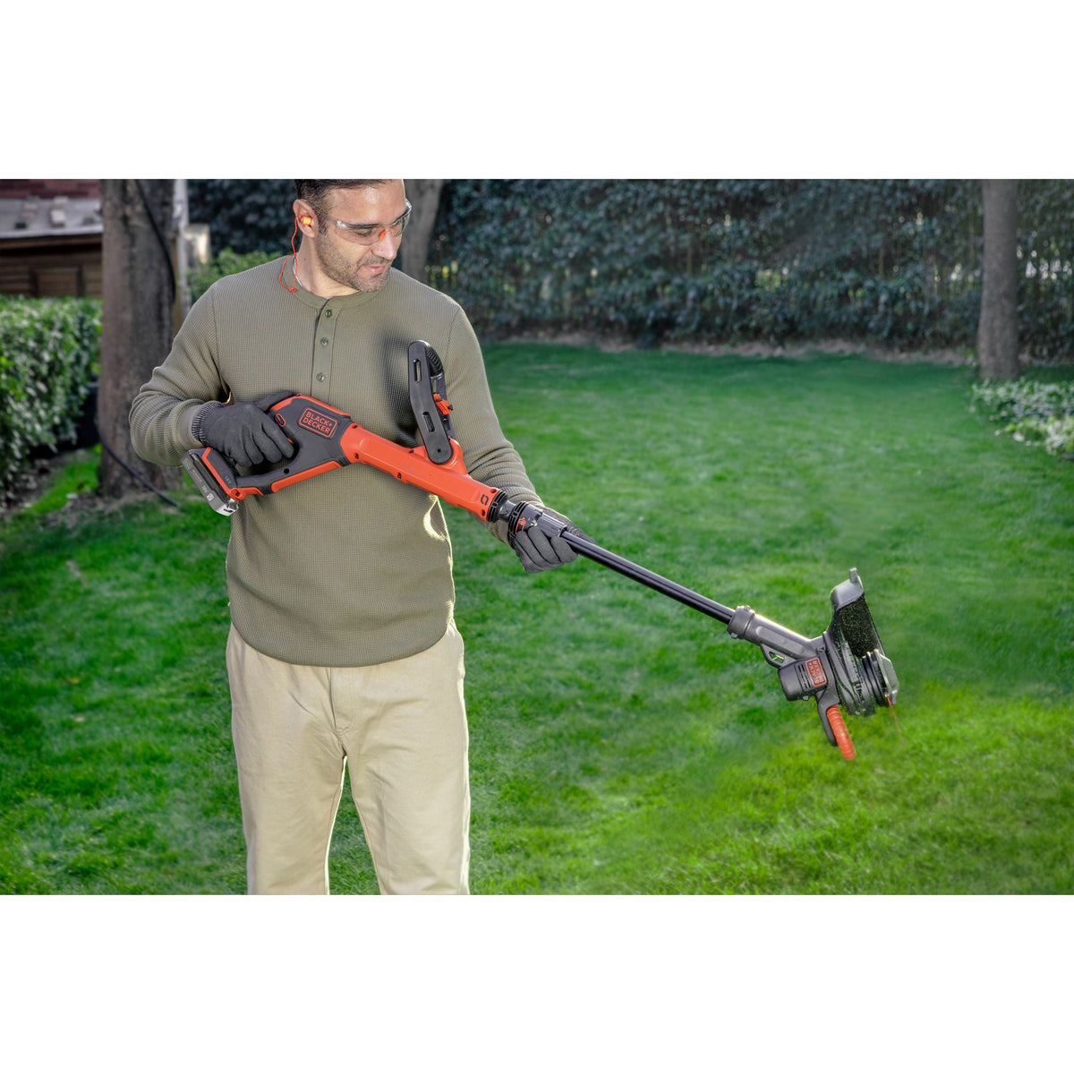 Tagliaerba Black+decker 18v con 2 lame e tagliaerba a batteria (nero arancione, 25 cm, batteria inclusa)