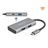 Delock hub USB esterno USB 3.2 gen 2 USB tipo C Hub USB (grigio)