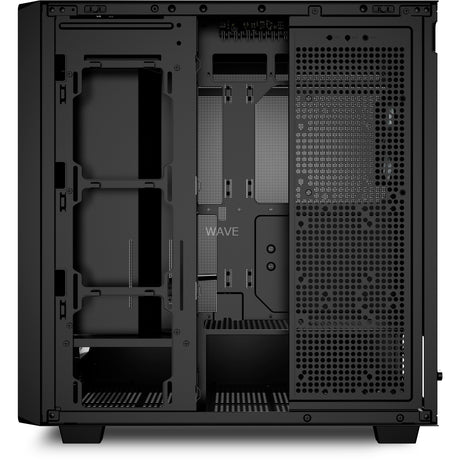 Custodia midi tower Sharkoon Rebel C70M RGB (colore legno nero | 2x USB-A | 1x USB-C | RGB)