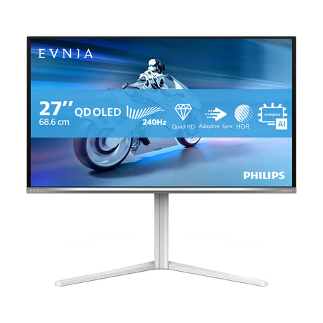 Philips Evnia 6000 27m2n6501l 00 Monitor da gioco 26,5 (bianco, 2x HDMI, porta display, 2x USB-A, USB-B, 240 Hz)