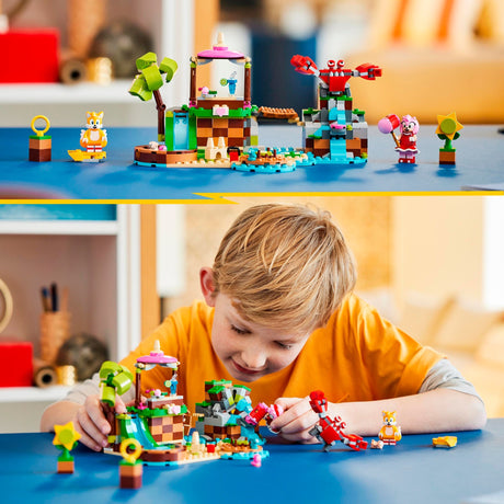 Lego Sonic the Hedgehog - Giocattolo da costruzione sull'isola del rifugio per animali di Amy (76992)