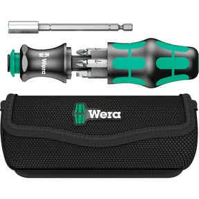 Wera Kraftform kompakt 28 con custodia per chiavi a bussola (nero verde, 6 pezzi)