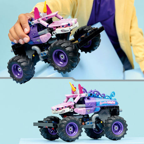 Lego Technic 42220 Monster Jam Sparkle Smash Tira indietro
