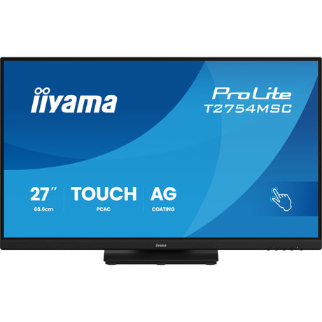 Monitor touchscreen Iiyama prolite t2754msc-b2ag 27 (nero (opaco), touch, VGA, HDMI, audio, USB)