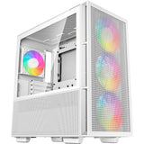 Custodia Deepcool CH560 MIDI Tower (bianco | 1x USB-A | 1x USB-C | RGB | vetro temperato)