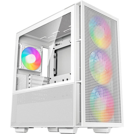 Custodia Deepcool CH560 MIDI Tower (bianco | 1x USB-A | 1x USB-C | RGB | vetro temperato)