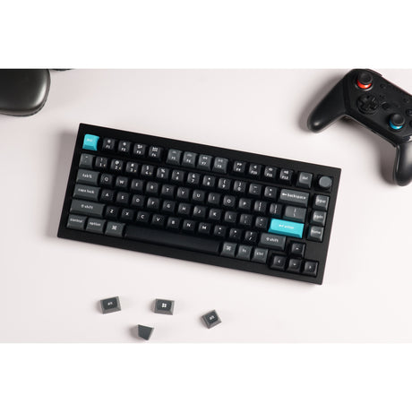 Tastiera meccanica personalizzata Keychron q1 ultra-m4 8k wireless (nera, layout americano (qwerty), pom banana in seta, 75%, rgb, hot swap, 8k, 2,4 ghz | bluetooth 5.2 | usb-c)