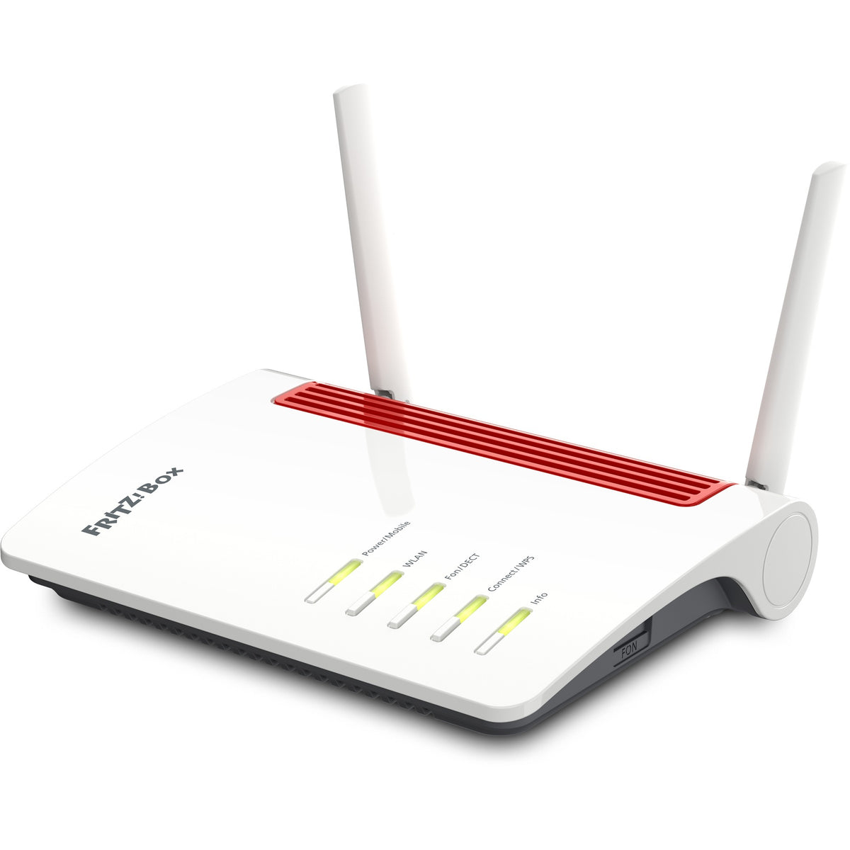 Fritz! box 6850 lte router internazionale wlan lte (bianco rosso, 4g (lte), 3g 3g+ (umts hspa+), mesh wi-fi)