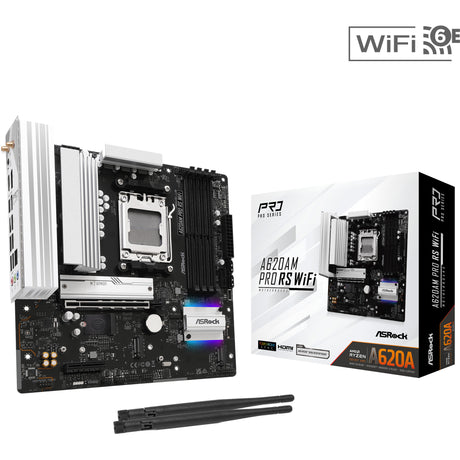 Scheda madre Asrock A620AM Pro RS WiFi Socket AM5 (RAID, 2,5 GB-LAN, WLAN, BT, audio, µATX)
