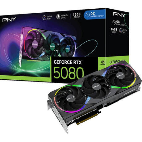 Scheda grafica Pny Geforce RTX 5080 ARGB OC (DLSS 4, 3x Display Port, 1x HDMI 2.1)