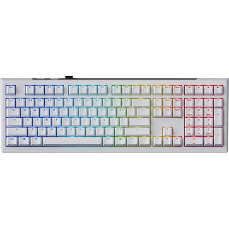 Tastiera meccanica Ducky one x wireless rgb (bianca, layout us (qwerty), induttiva, 100%, sostituibile a caldo, pbt, 2,4 ghz | bluetooth | usb-c)