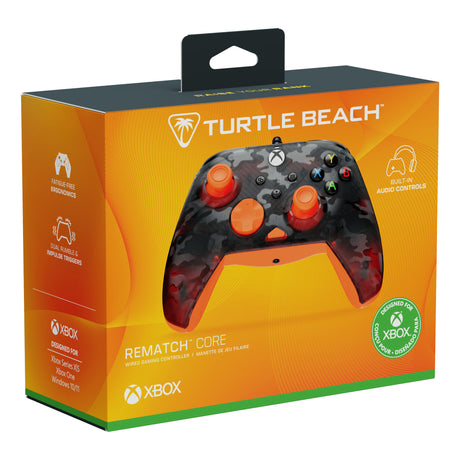 Controller cablato Turtle Beach Rematch Core (nero arancione, Xbox Series X|S, Xbox One, PC)
