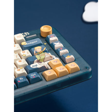 Tastiera meccanica wireless Iqunix zx75 sky meet (blu, layout us (qwerty), iqunix piccolo principe, 75%, LED rgb, hot-swapable, double-shot pbt, 2,4 ghz | bluetooth 5.1 | usb-c)