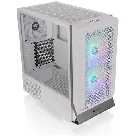 Thermaltake Ceres 300 TG ARGB Snow Midi Tower Custodia (Bianco | 2x USB-A | 1x USB-C | RGB | Vetro temperato)