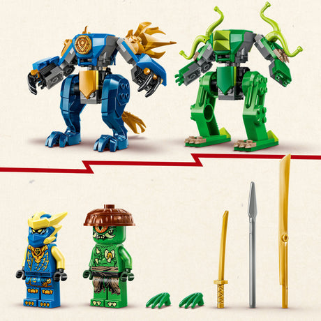 Lego ® ninjago® - battaglia del mech drago di Jay - mech giocattolo - set da gioco con 2 minifigure - 71853