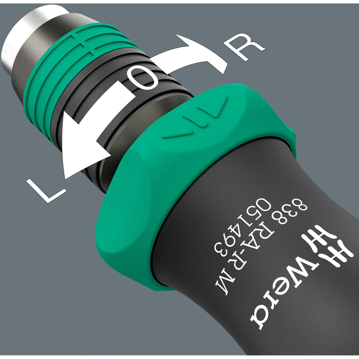 Wera kraftform kompakt 838 ra-r m imperial set 1 set di punte (nero verde, 15 pezzi)