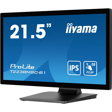 Monitor touchscreen Iiyama prolite t2238msc-b1 21,5 (nero (opaco), HDMI, porta display, 2x USB-A, USB-B)