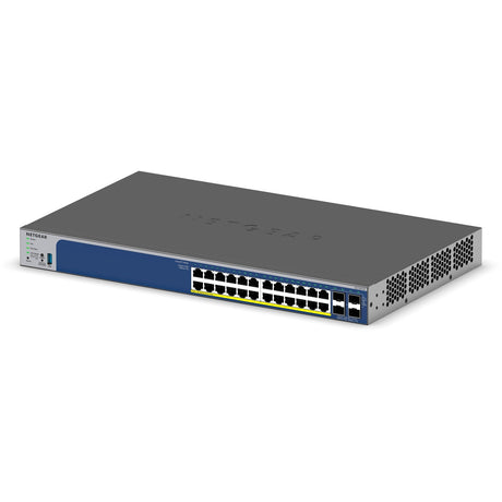 Switch intelligente Netgear Gigabit Poe+ a 24 porte con 4 porte sfp+ (grigio, 10 G, gestito in modo intelligente)