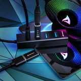 Hub USB Sharkoon in alluminio a 4 porte USB 3.2 gen 1 (nero)