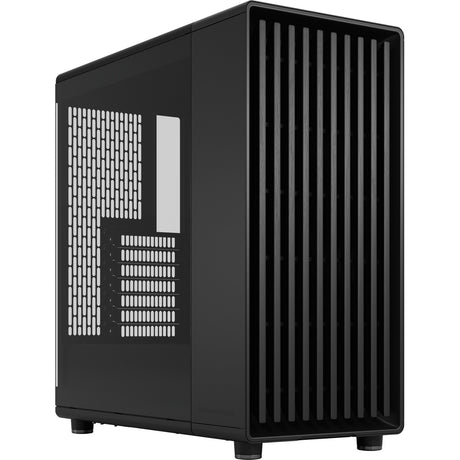 Fractal design north - custodia midi tower edizione momentum (colore legno nero | 2x USB-A | 1x USB-C | vetro temperato)