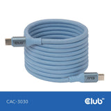 Club 3D USB-C Bobina magnetica 240 W PD3.1 Cavo blu, cavo da 2 metri (blu)