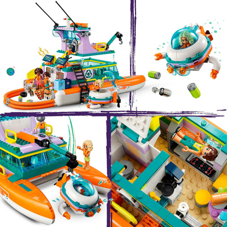 LEGO Friends - Giocattolo per la costruzione della barca di salvataggio in mare (41734)